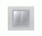 Tecla doble para mecanismo de persianas con enclavamiento de seguridad aluminio Simon 82