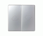 Tecla doble para mecanismo de persianas con enclavamiento de seguridad aluminio Simon 82