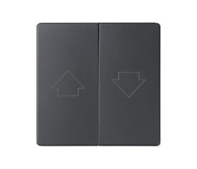 Tecla doble para mecanismo de persianas con enclavamiento de seguridad grafito Simon 82