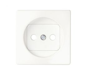 Tapa con dispositivo de seguridad para la base de enchufe bipolar blanco Simon 82