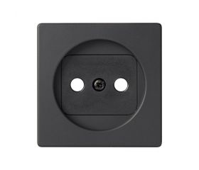 Tapa con dispositivo de seguridad para la base de enchufe bipolar grafito Simon 82