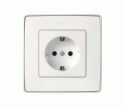 Tapa con dispositivo de seguridad para la base de enchufe schuko blanco Simon 82