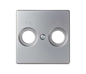 Placa para tomas inductivas de R-TV aluminio Simon 82