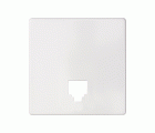 Placa para tomas telefónicas con conectores RJ11 y RJ12 blanco Simon 82