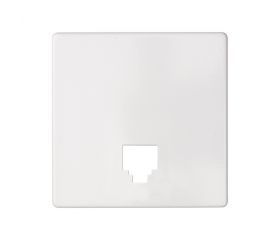 Placa para tomas telefónicas con conectores RJ11 y RJ12 blanco Simon 82