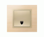 Placa para tomas telefónicas con conectores RJ11 y RJ12 cava Simon 82