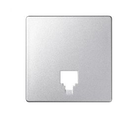 Placa para tomas telefónicas con conectores RJ11 y RJ12 aluminio frío Simon 82 Detail