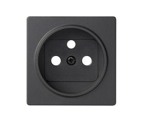 Tapa con dispositivo de seguridad para la base de enchufe francesa grafito Simon 82