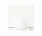 Tapa abatible con dispositivo de seguridad para la base de enchufe schuko blanco Simon 82
