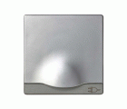Tapa abatible con dispositivo de seguridad para la base de enchufe schuko aluminio Simon 82