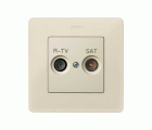 Placa para tomas inductivas de R-TV+SAT marfil Simon 82