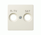 Placa para tomas inductivas de R-TV+SAT marfil Simon 82