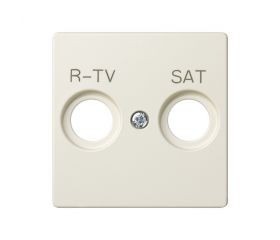 Placa para tomas inductivas de R-TV+SAT marfil Simon 82