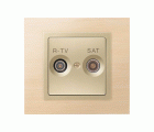 Placa para tomas inductivas de R-TV+SAT cava Simon 82