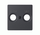 Placa para tomas inductivas de R-TV+SAT grafito Simon 82