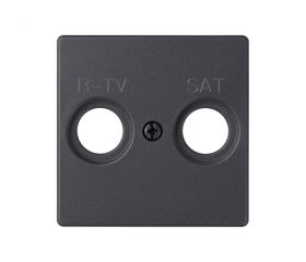 Placa para tomas inductivas de R-TV+SAT grafito Simon 82