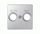 Placa para tomas inductivas de R-TV+SAT aluminio frío Simon 82 Detail