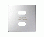 Placa para cargador USB 2 conectores 5V/DC 2.1A tipo A aluminio Simon 82 Detail