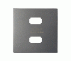 Placa para cargador USB 2 conectores 5Vdc 2.1A titanio Simon 82 Concept