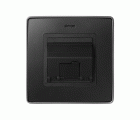 Placa de voz y datos inclinada con guardapolvo para 1 conector RJ45 grafito Simon 82