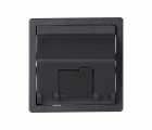 Placa de voz y datos inclinada con guardapolvo para 1 conector RJ45 grafito Simon 82