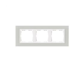 Marco para 3 elementos cristal natural interior blanco Simon 82 Nature