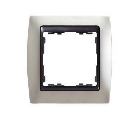 Marco para 1 elemento aluminio mate interior grafito Simon 82