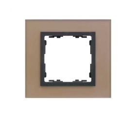 Marco para 1 elemento cristal cobre interior grafito Simon 82 Nature