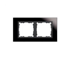 Marco para 2 elementos cristal negro interior grafito Simon 82 Nature