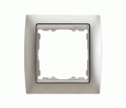 Marco para 1 elemento aluminio mate interior aluminio Simon 82