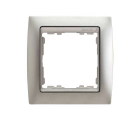 Marco para 1 elemento aluminio mate interior aluminio Simon 82