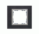 Marco para 1 elemento inox negro interior aluminio Simon 82 Nature