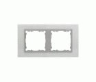 Marco para 2 elementos inox mate interior aluminio Simon 82 Nature