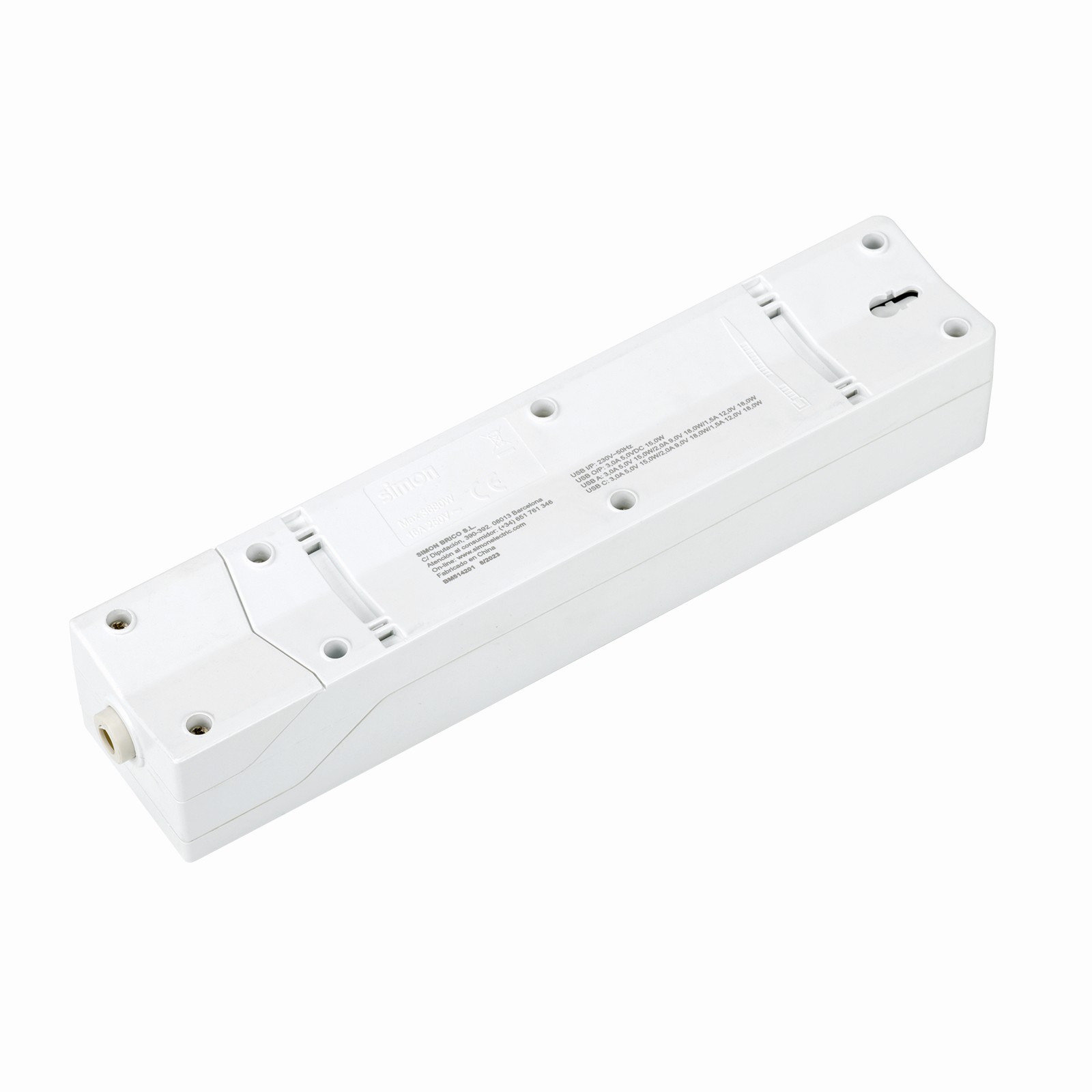 BASE MULTIFIX CON 2 TOMAS SCHUKO + 2 USB (A+C) QC