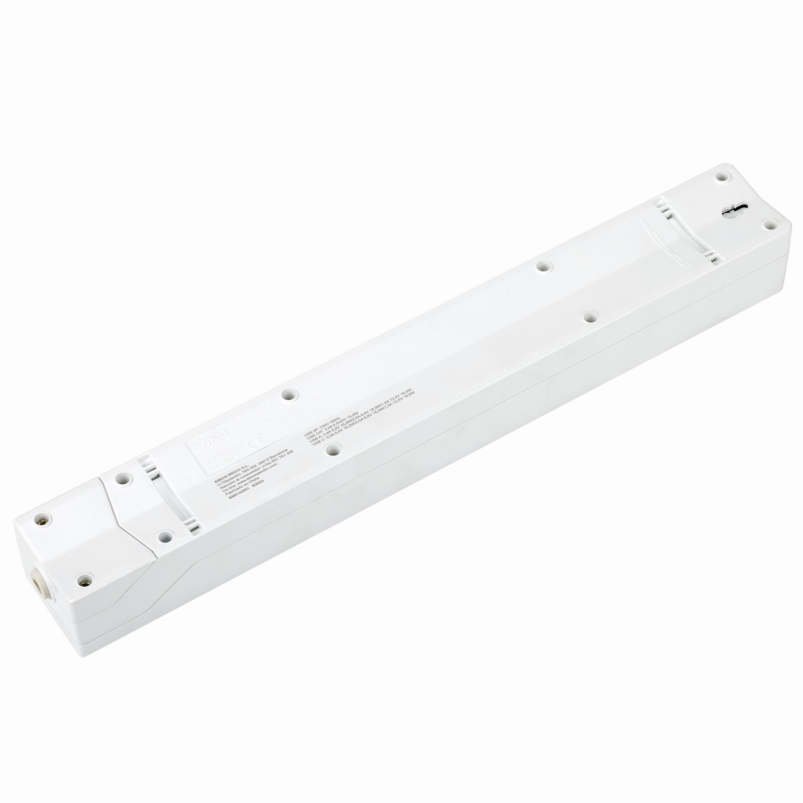 BASE MULTIFIX CON 5 TOMAS SCHUKO + 2 USB (A+C) QC
