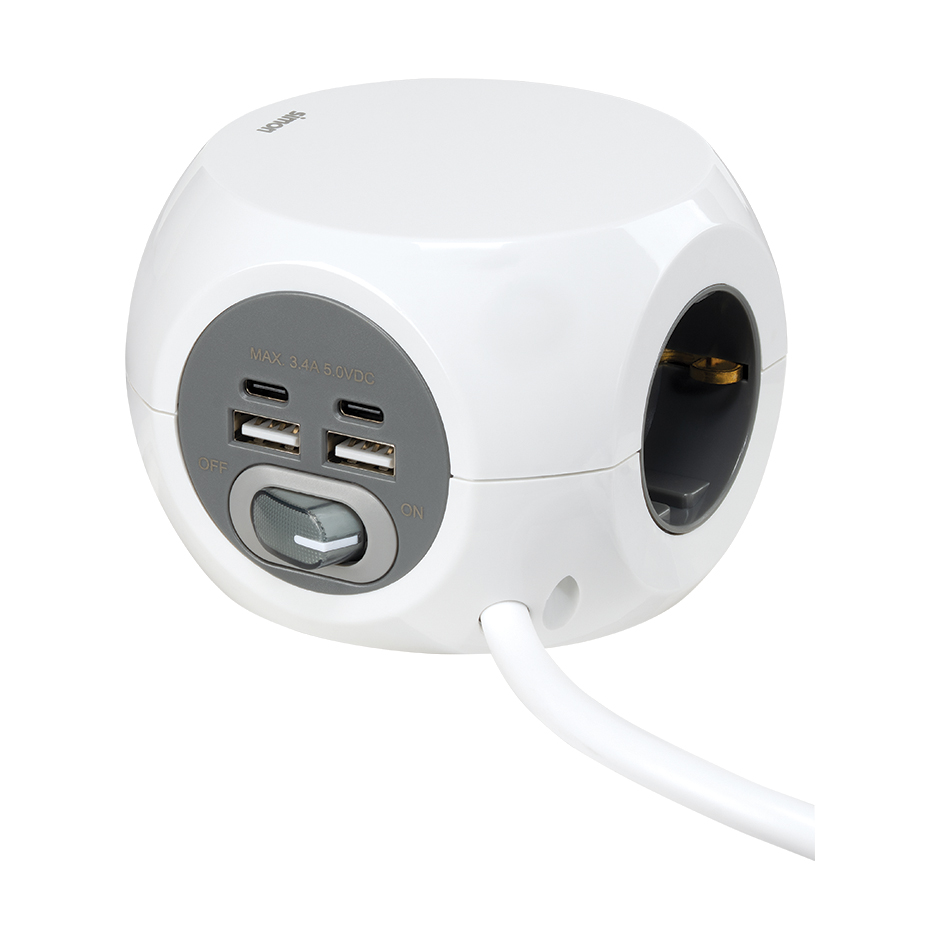 BASE MÚLTIPLE COMBIBALL CON USB A + C SIMON