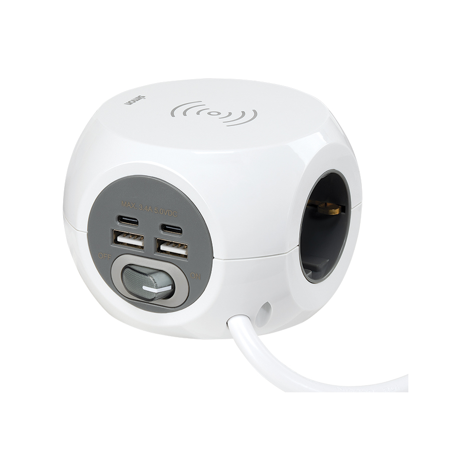 BASE MÚLTIPLE COMBIBALL WIRELESS + USB A + C SIMON