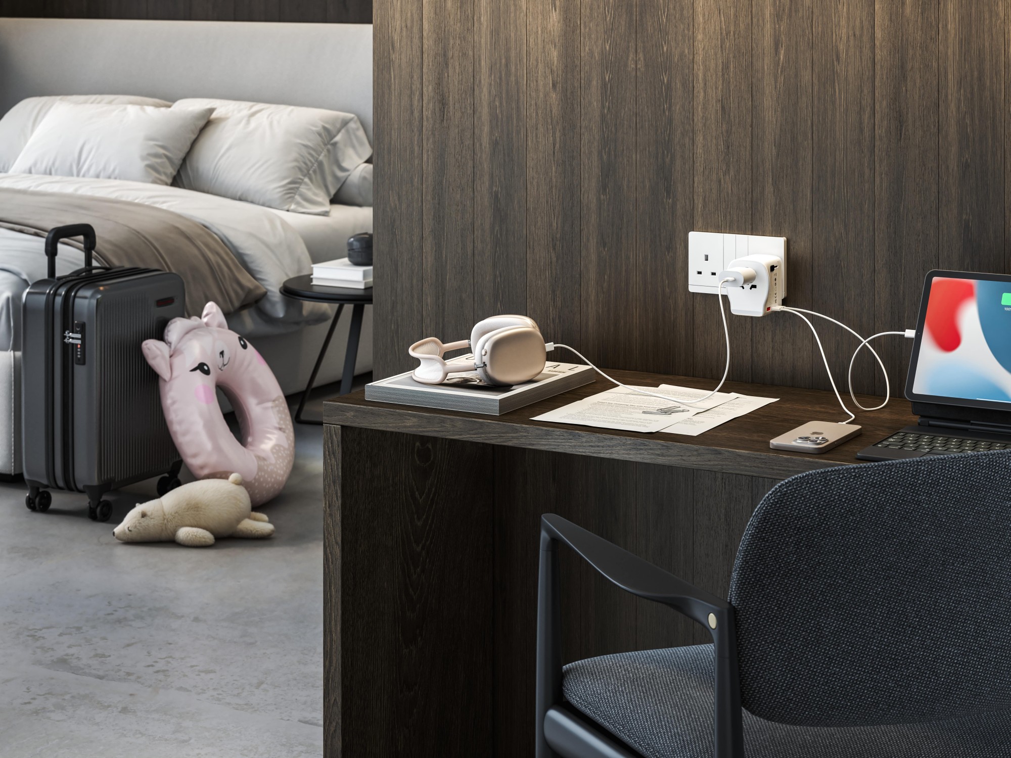 ADAPTADOR DE VIAJE UNIVERSAL 2 USB C + 1 USB A 20W SIMON