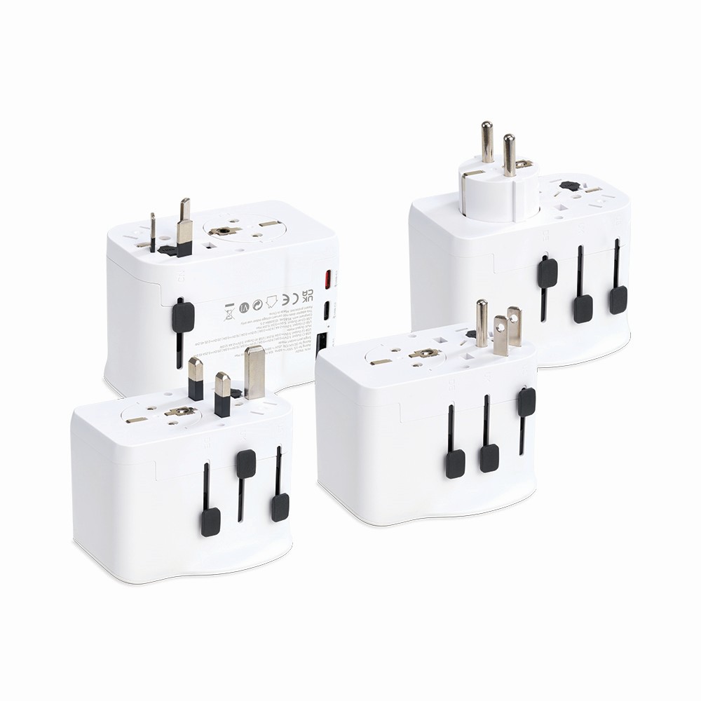 ADAPTADOR DE VIAJE UNIVERSAL 2 USB C + 1 USB A 65W SIMON