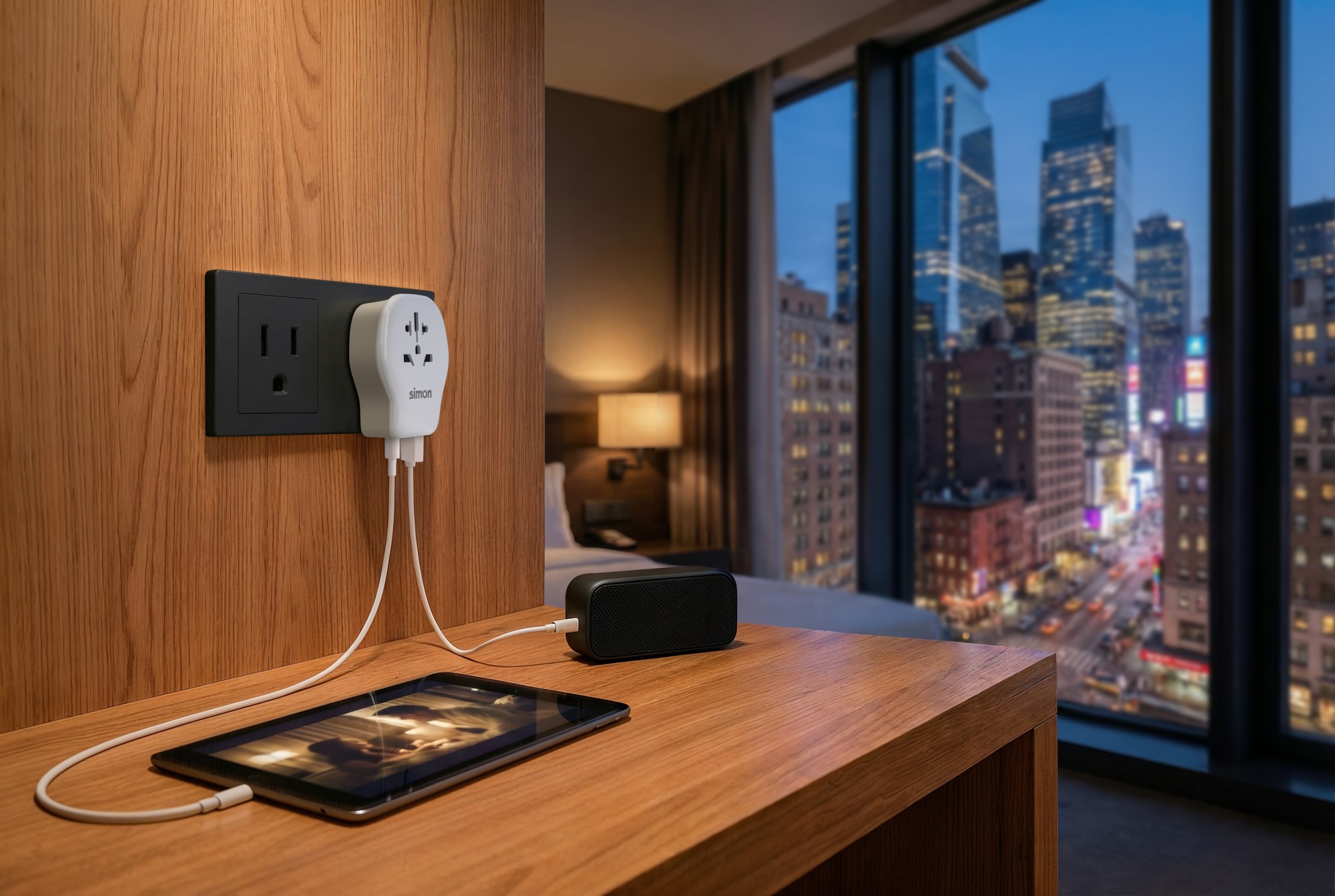 ADAPTADOR DE VIAJE UNIVERSAL PARA US USB A + 2 USB C 20W SIMON