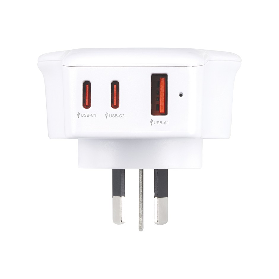 ADAPTADOR DE VIAJE UNIVERSAL PARA CHINA USB A + 2 USB C 20W SIMON