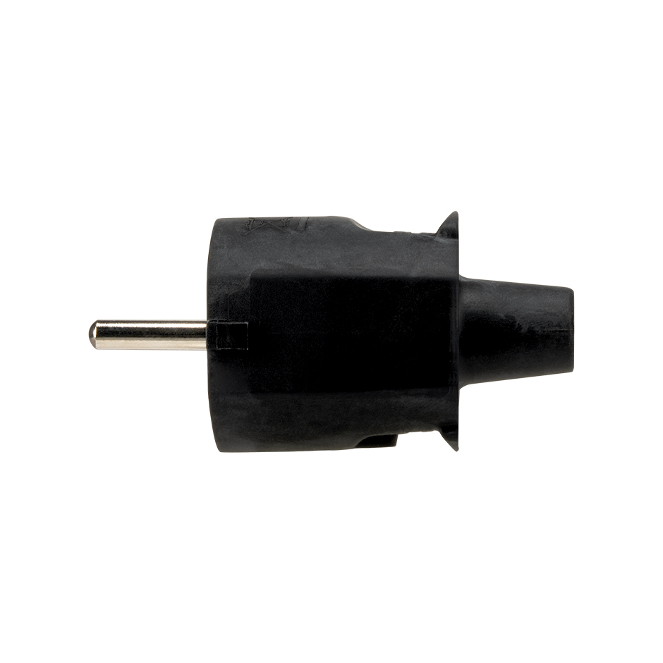 CLAVIJA DE GOMA 16A 230V NEGRA Simon Brico