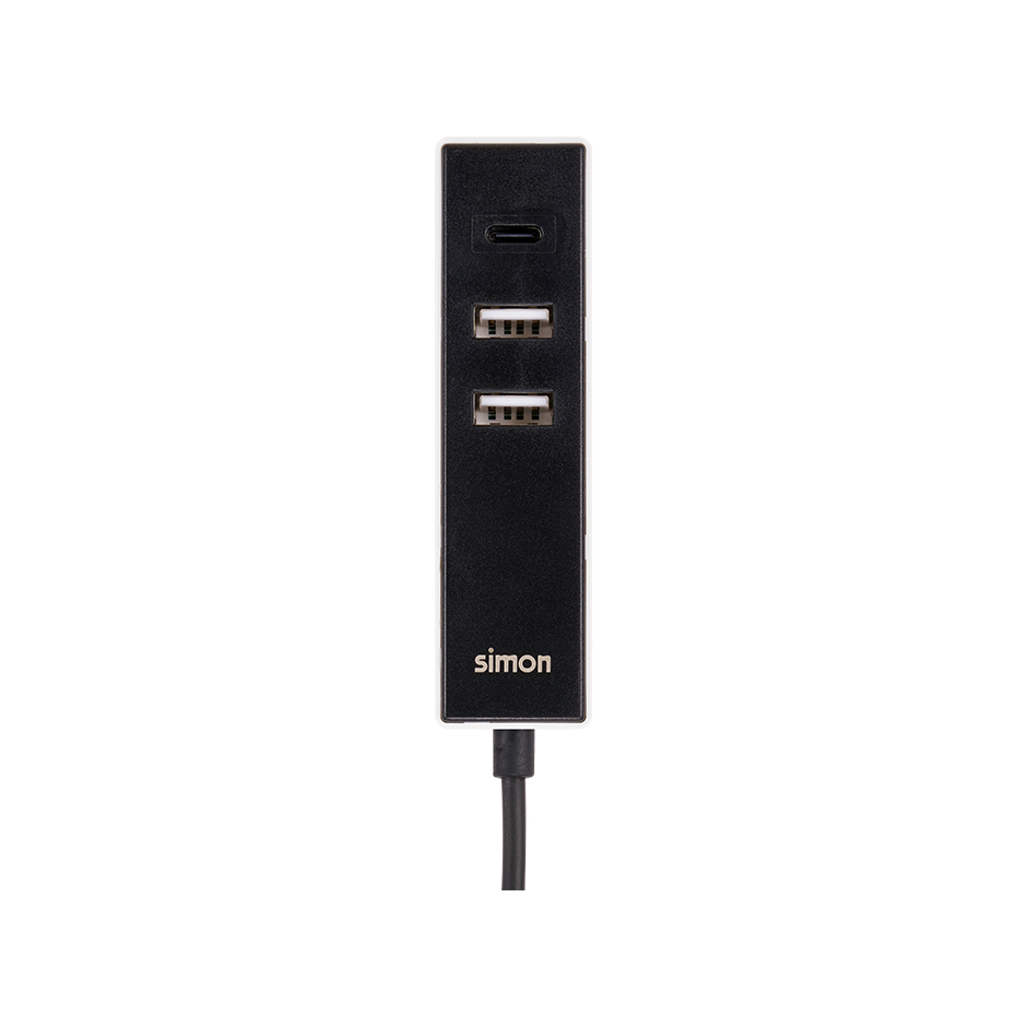 ADAPTADOR 3 USB A CON FIJACIÓN  SIMON