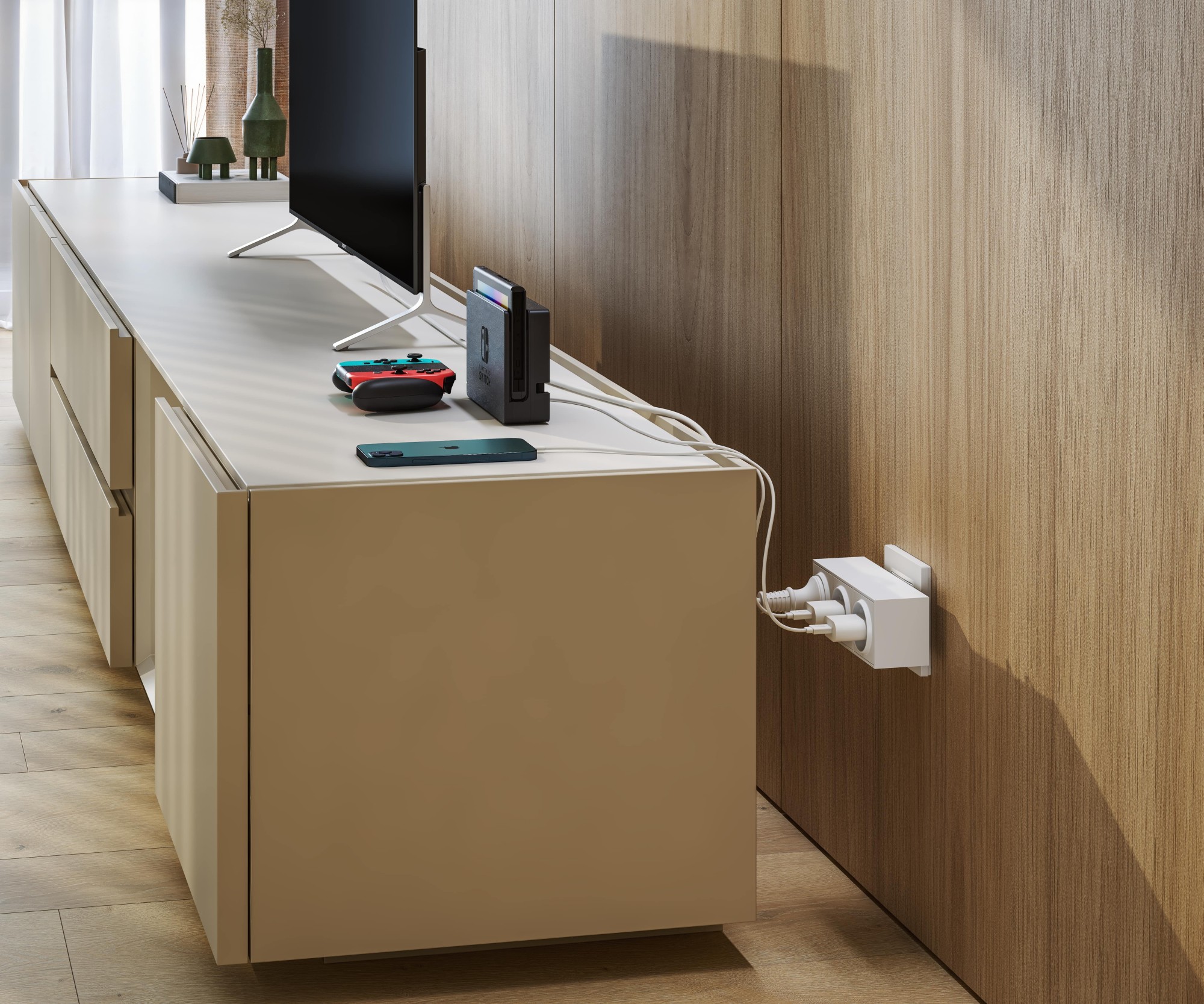 ADAPTADOR GIRATORIO 180 GRADOS PLUG III 3 TOMAS 16A 250V