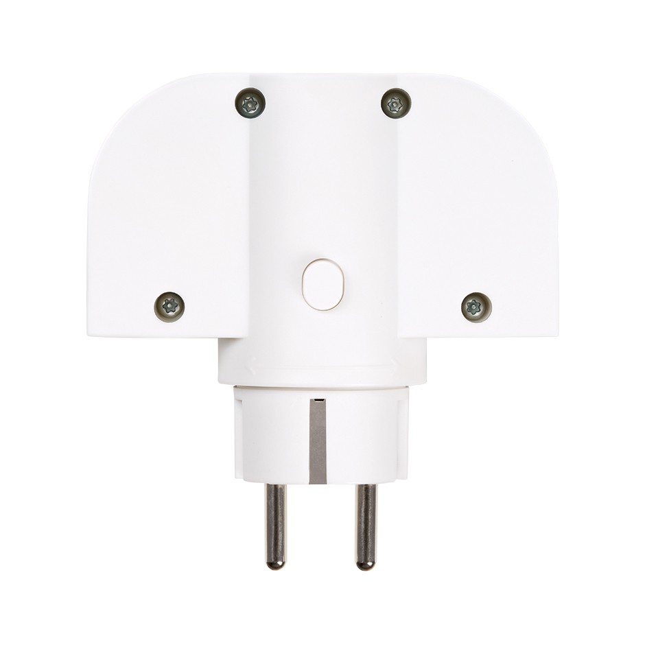 ADAPTADOR GIRATORIO 180 GRADOS PLUG III 1 TOMA + USB A + USB C 30W