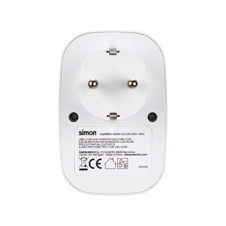 ADAPTADOR COMBI 2 USB C 45W SIMON
