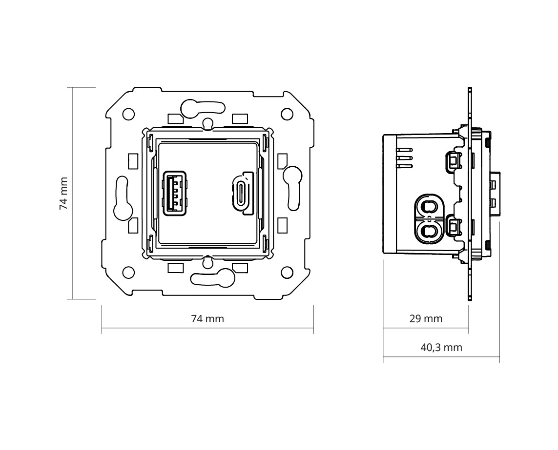 Cargador USB doble A+C 30W Power Delivery Simon 75