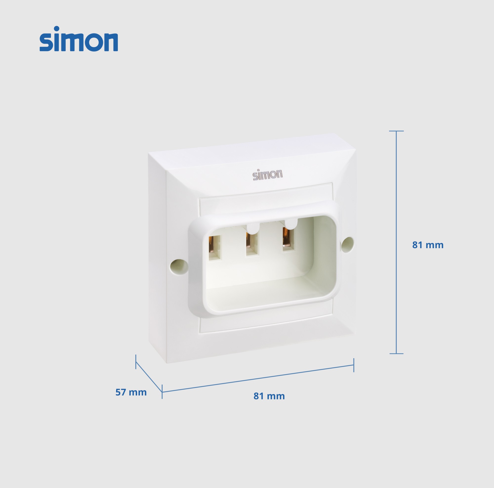 BASE ENCHUFE SCHUKO PARA COCINAS 2P+TT 25A 250V BLANCO Simon