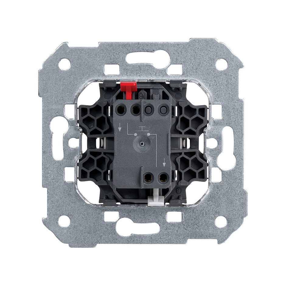 Pulsador 10 A 250V~ con sistema de embornamiento rápido