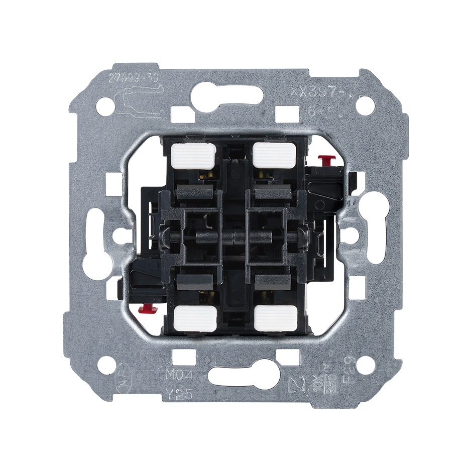 Grupo de 2 conmutadores 10 AX 250V~ con sistema de embornamiento rápido
